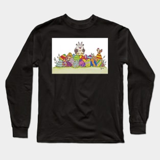 Easter Owl on Easter Eggs Long Sleeve T-Shirt